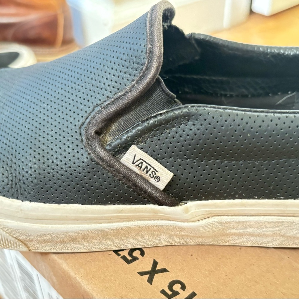 Vans Men's Perforated Black Slip-On Sneakers - Picture 2 of 9